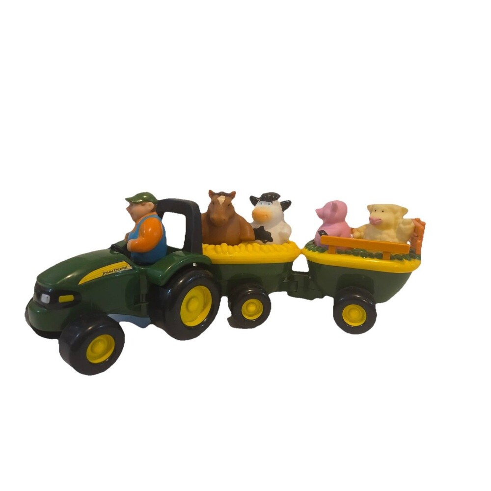 ERTL John Deere Animal Sounds Hayride Toy Tractor Wagon Toy Works